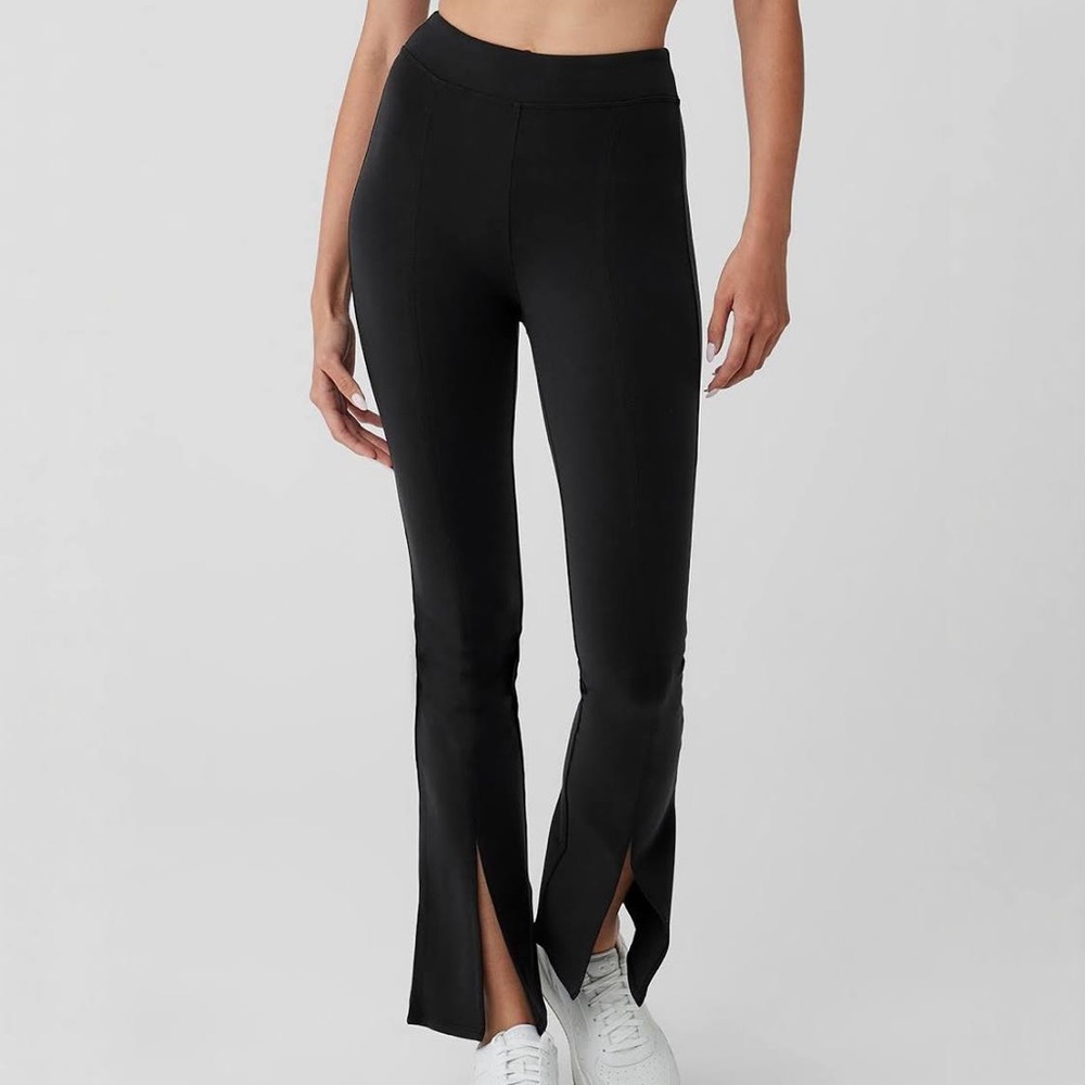 Abercrombie & Fitch Black Split Front Hem Ponte Knit Legging Pant size S